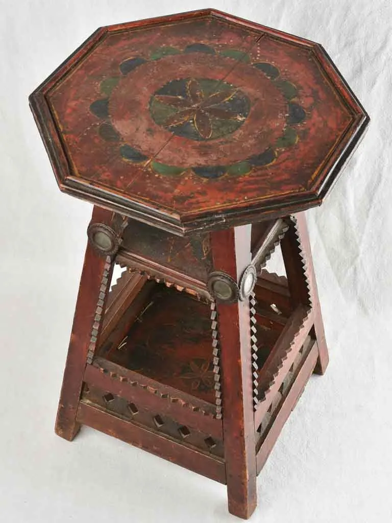 Unusual 19th century side table - octagonal - 26"