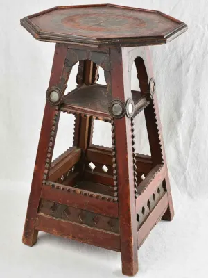 Unusual 19th century side table - octagonal - 26"