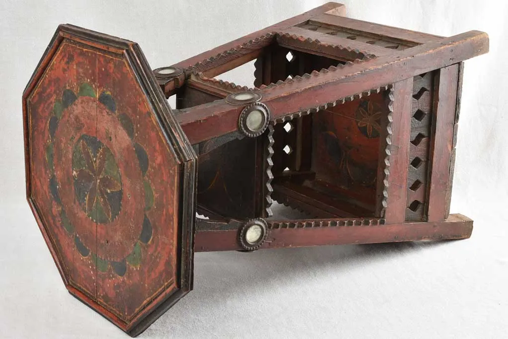 Unusual 19th century side table - octagonal - 26"