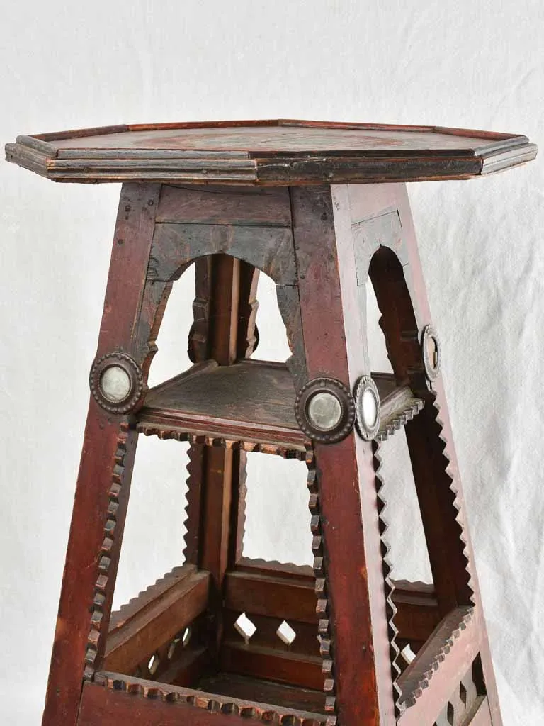 Unusual 19th century side table - octagonal - 26"