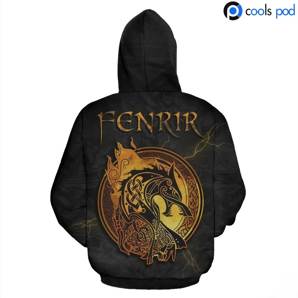 Viking Fenrir Storm Hoodie For Men Women, Viking Fennir Hoodie