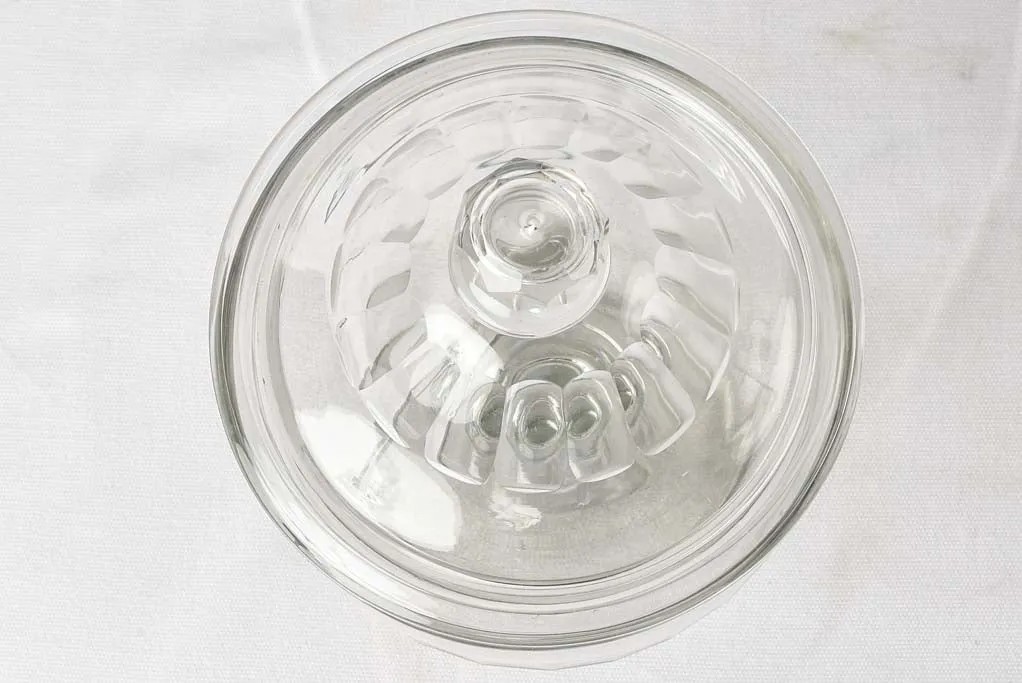 Vintage footed crystal bowl w/ lid 12½"