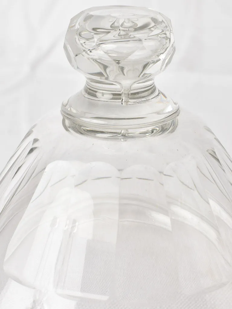 Vintage footed crystal bowl w/ lid 12½"