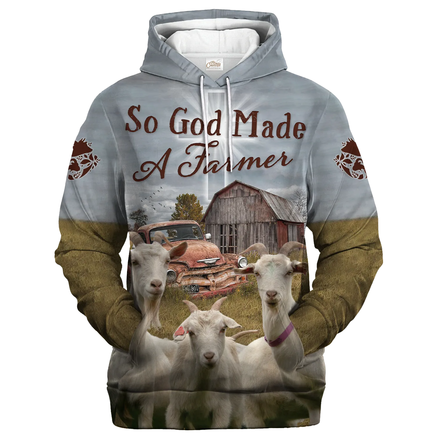White Goat 3D All Over Print On Hoodie For Men Women