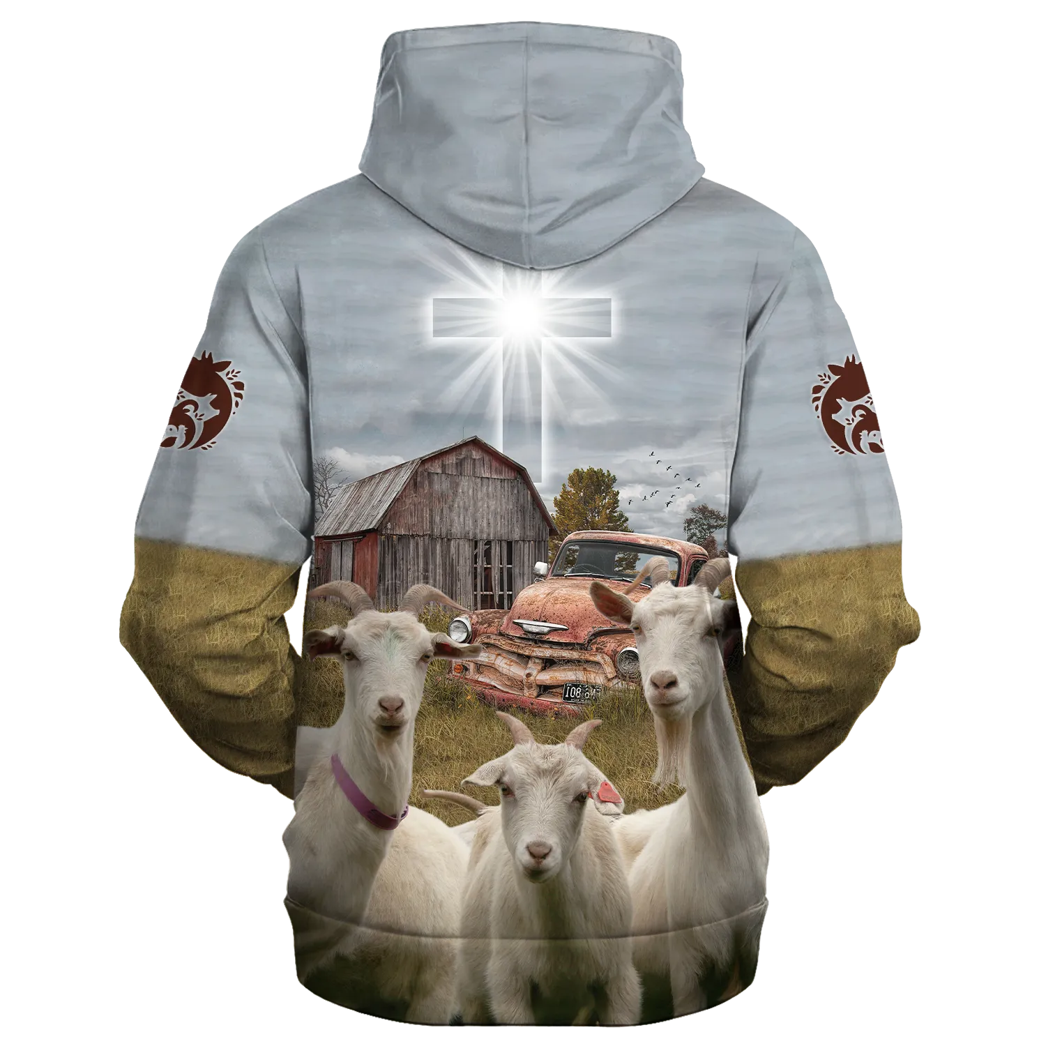White Goat 3D All Over Print On Hoodie For Men Women