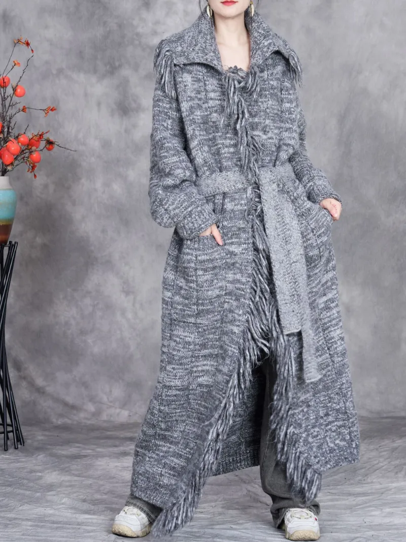 Women’s Stylish Belted Fashionable Wool Coat
