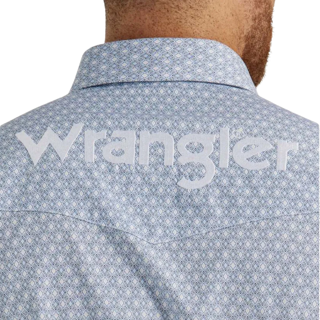 Wrangler Men's Logo Blue Shirt