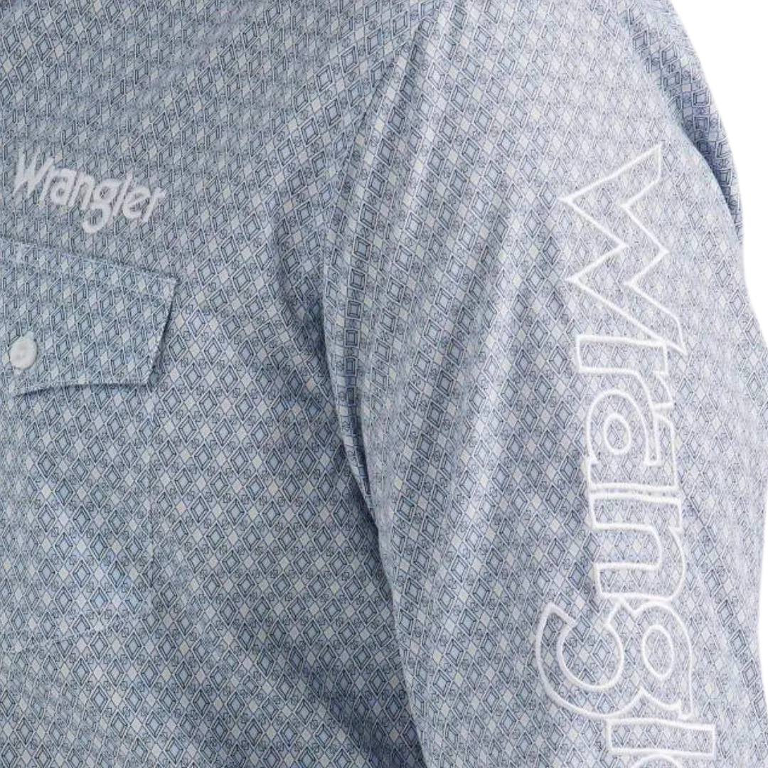 Wrangler Men's Logo Blue Shirt