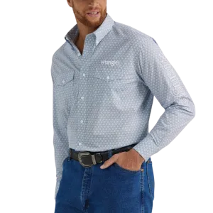 Wrangler Men's Logo Blue Shirt