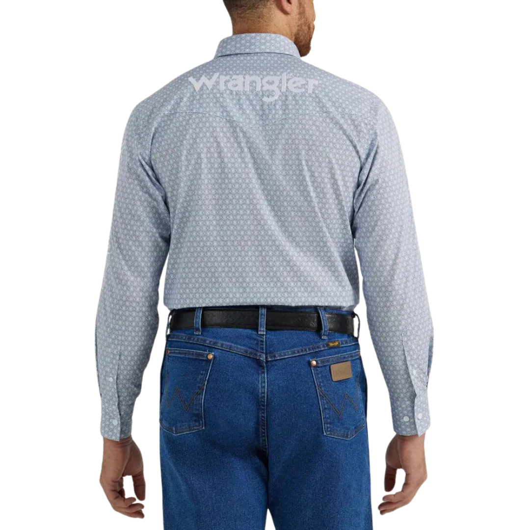 Wrangler Men's Logo Blue Shirt