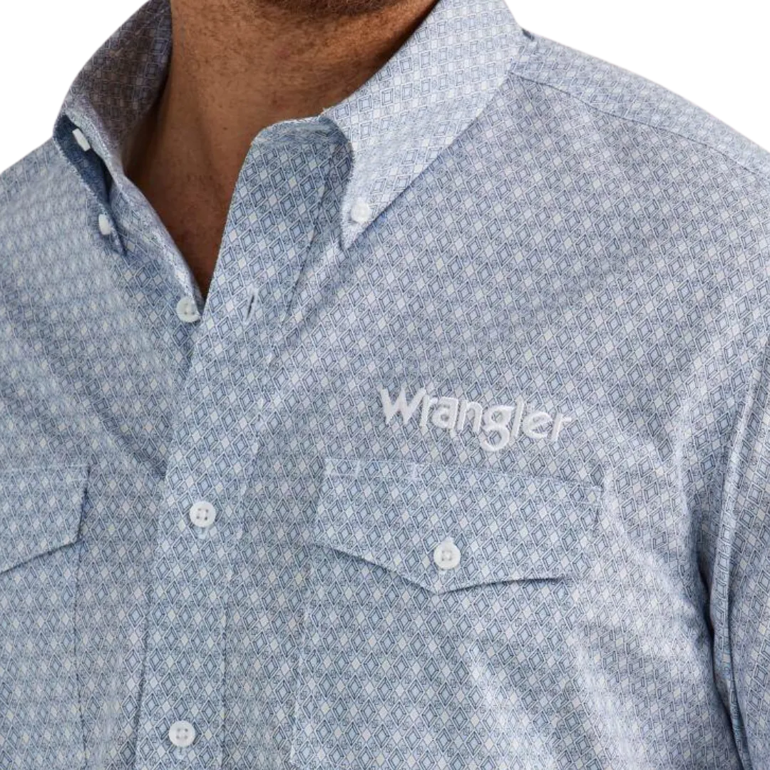 Wrangler Men's Logo Blue Shirt