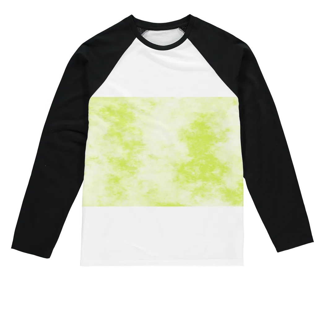 Yellow Cloud Sublimation Baseball Long Sleeve T-Shirt